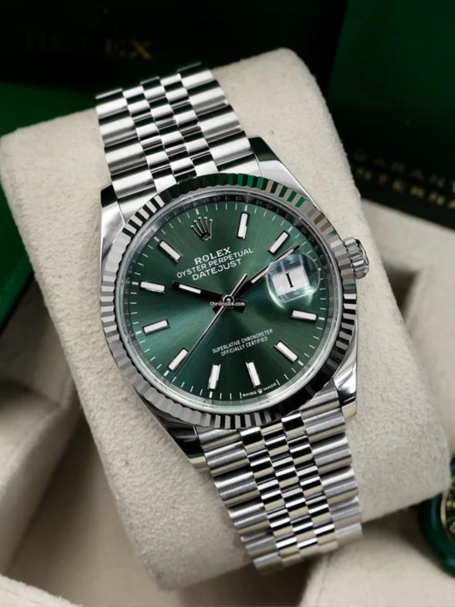 Luxury Green Dial Stainless Steel Watch – Premium Edition