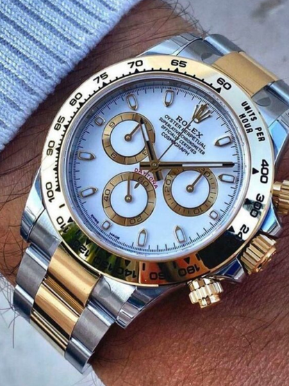 Gold Dial Chronograph Watch for Men – Classic Luxury