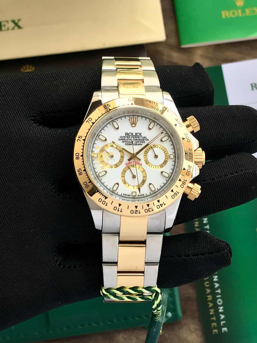 Gold Dial Chronograph Watch for Men – Classic Luxury