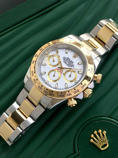 Gold Dial Chronograph Watch for Men – Classic Luxury