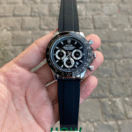 Black Dial Sport Watch for Men – Trendy Silicone Strap