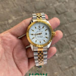 Gold & White Dual Tone Watch for Men – Luxury Prestige