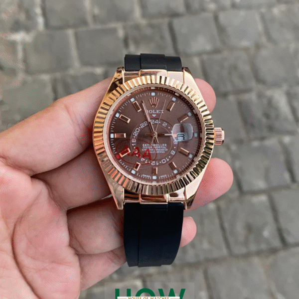 Brown Dial Rose Gold Watch for Men – Modern Royal Look