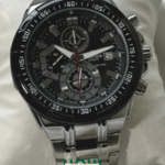 Silver & Black Chronograph Watch for Men – Premium Look