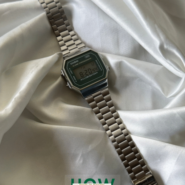 Silver Dial Retro Digital Watch for Men & Women – Trendy