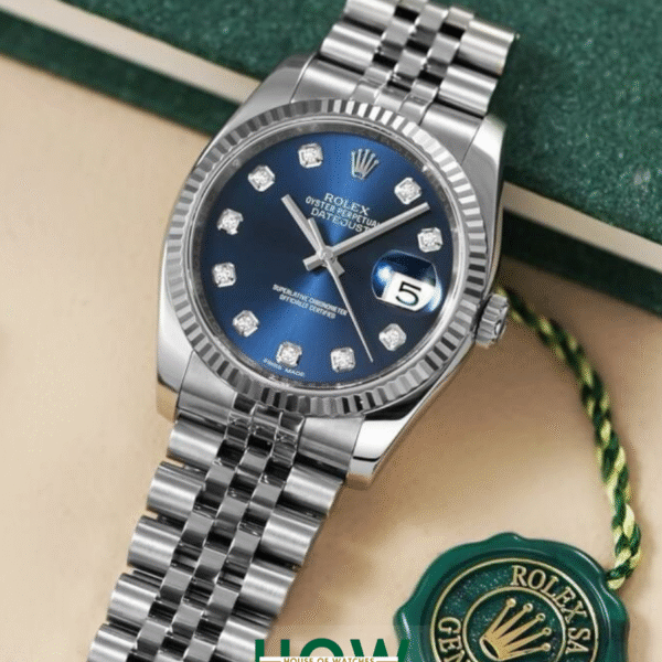 Blue Dial Diamond Watch for Men – Luxury Premium Look