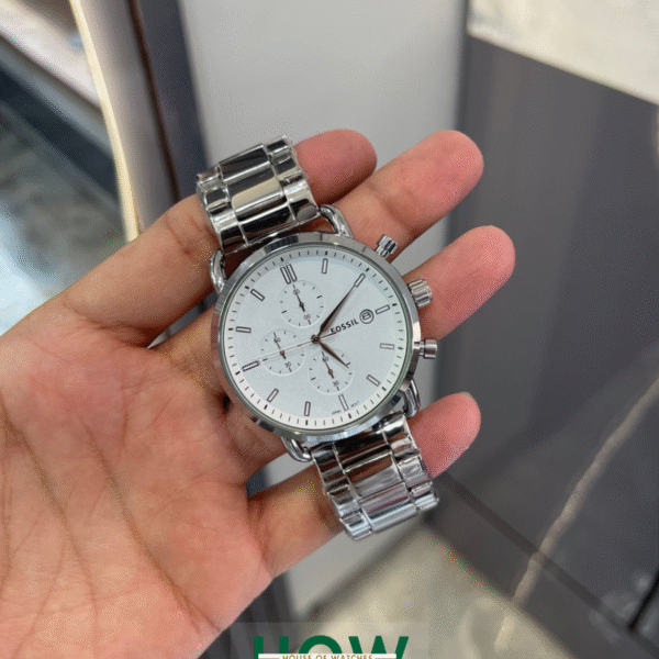 Silver Chronograph Watch for Men – Elegant Stylish