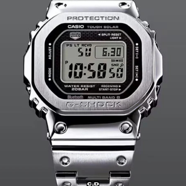 Silver Chain Digital Watch for Men – Stylish Street Look