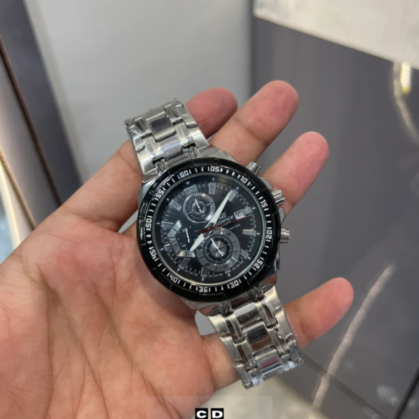 Silver Chronograph Watch for Men – Stylish Stainless