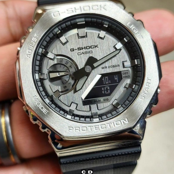 Silver Metal Digital Watch for Men – Premium Street Style