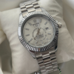 White Dial Dual Time Watch for Men – Classy Premium Style