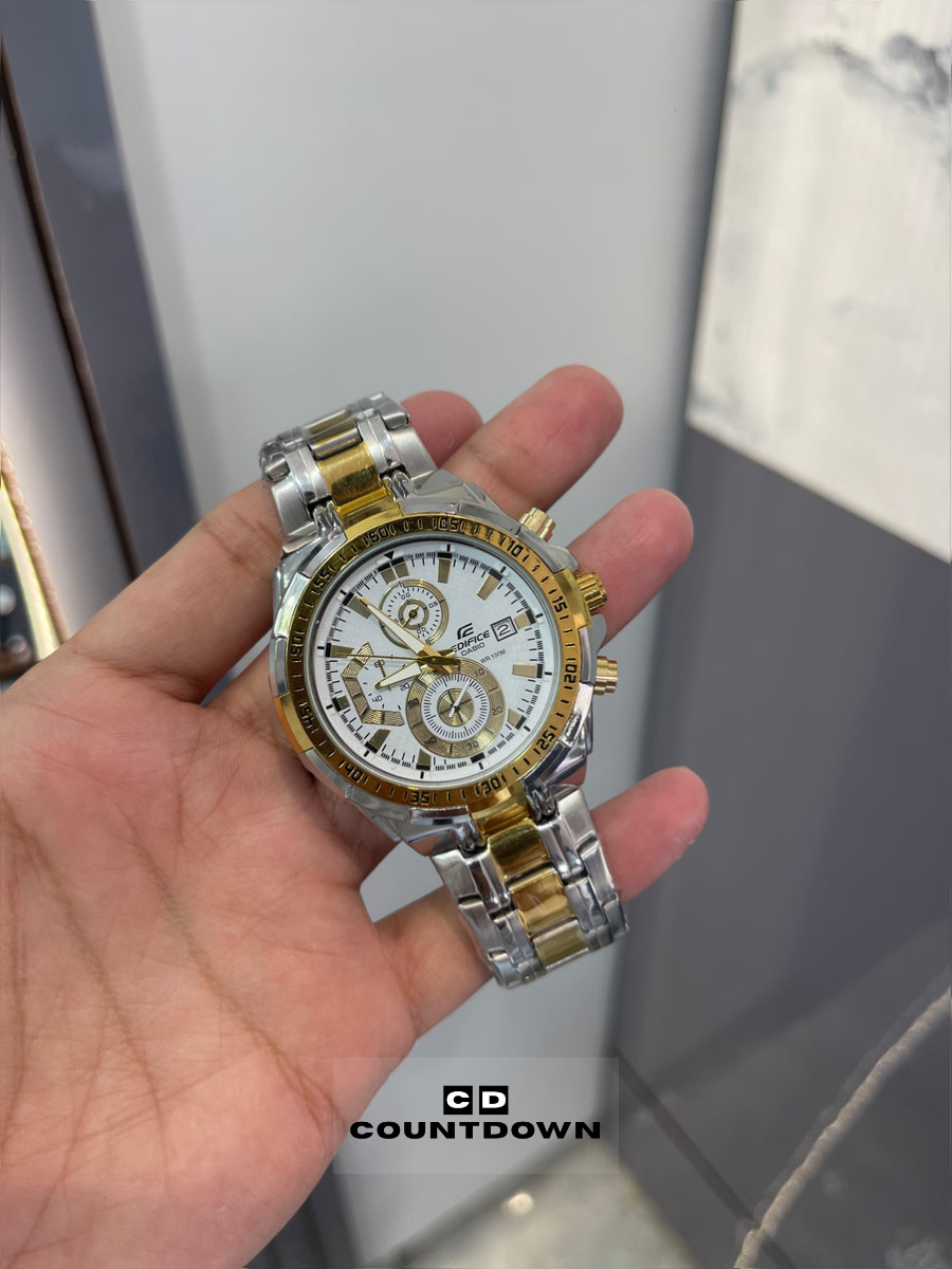 Image00001 Dual Tone Chronograph Watch for Men – Stylish Premium - Image 1