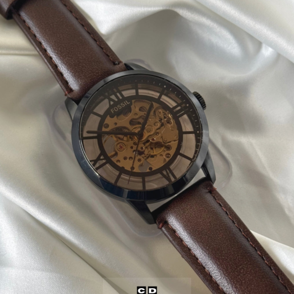 Black Skeleton Automatic Watch for Men – Stylish Classic