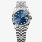 Blue Dial Diamond Watch for Men – Luxury Premium Look