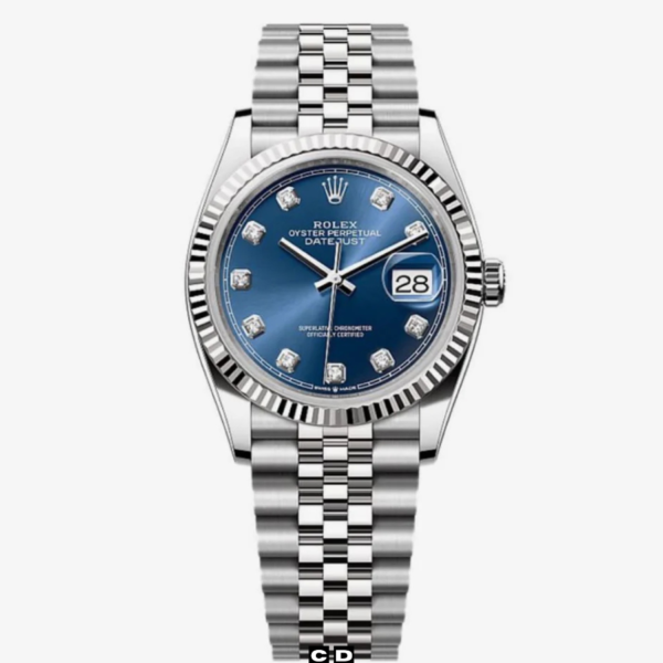 Blue Dial Diamond Watch for Men – Luxury Premium Look