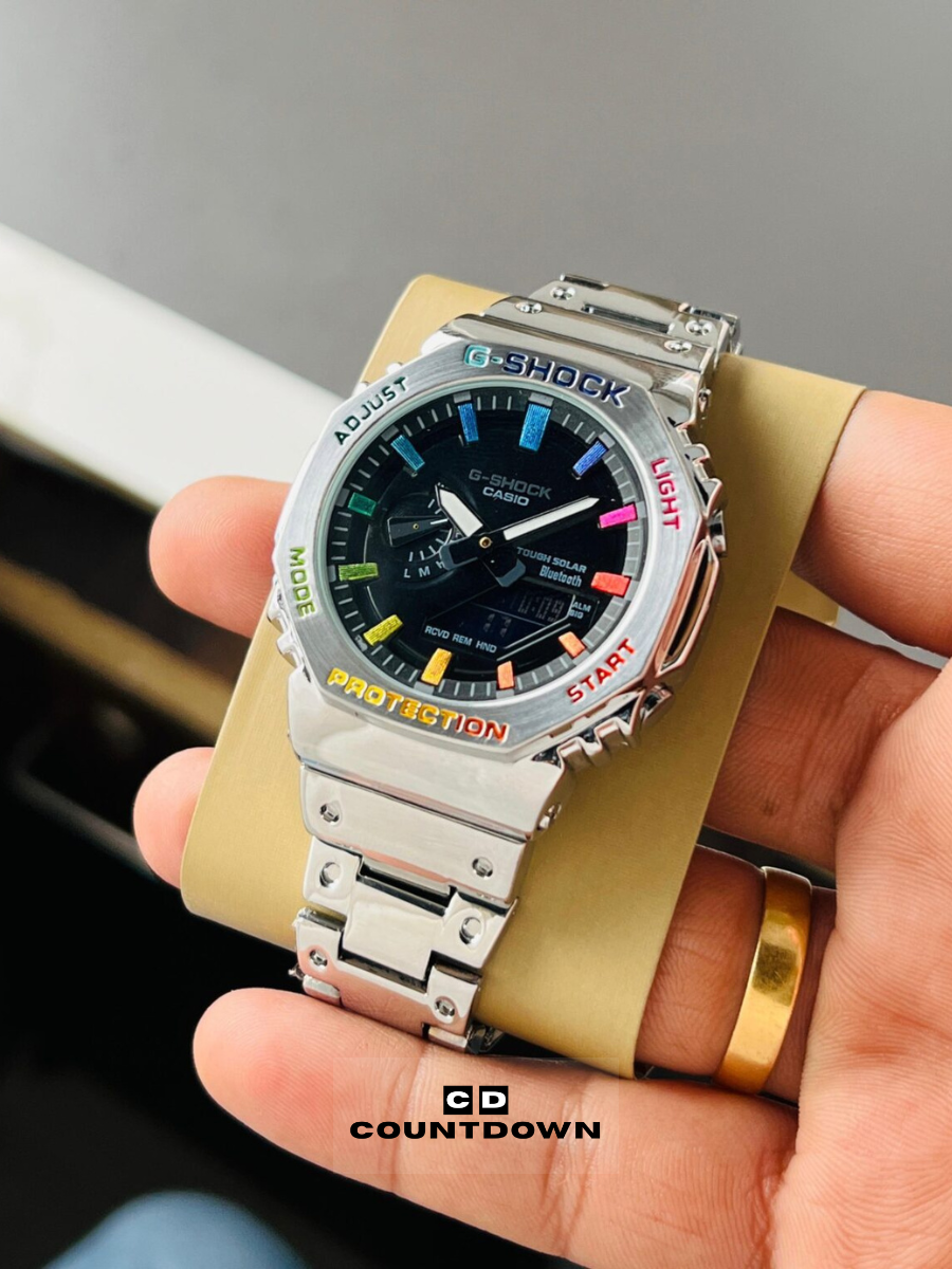 Image00001 Silver Metal Digital Watch for Men – Rugged Premium - Image 1