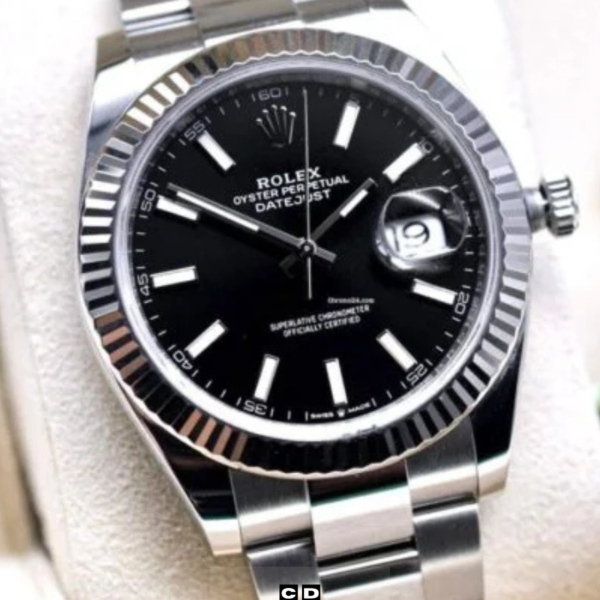 Black Dial with White Case Datejust Watch for Men – Classy Premium