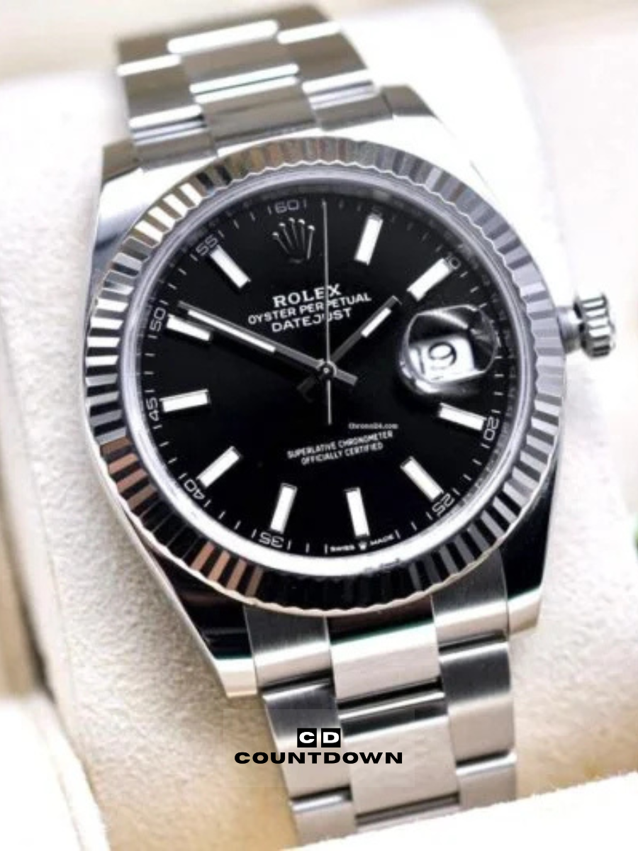 Image00001 Black Dial with White Case Datejust Watch for Men – Classy Premium - Image 1