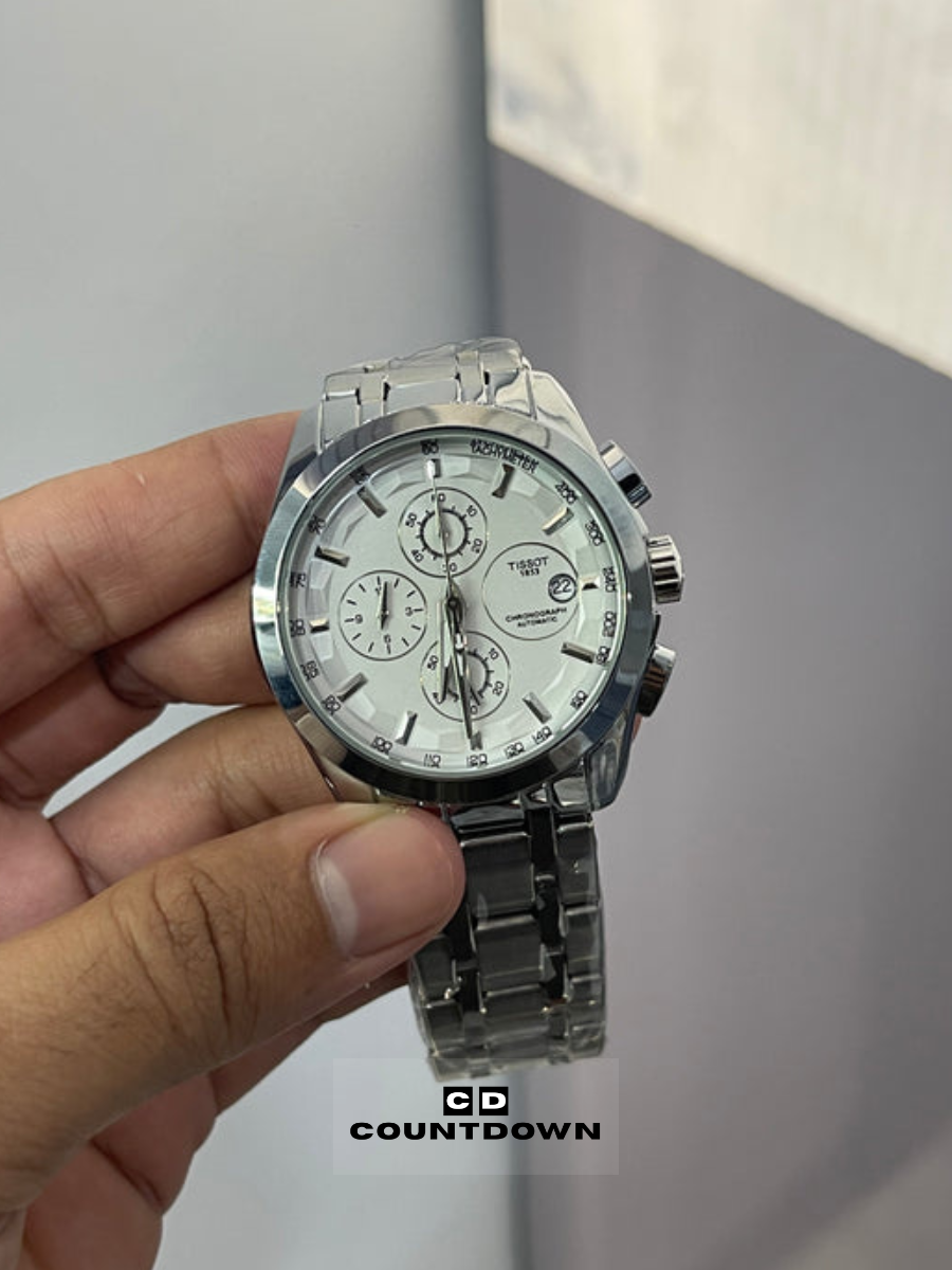 Image00001 Silver Dial Chronograph Watch for Men – Classy Premium - Image 1