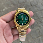 Gold Green Dial Watch for Men – Prestige Luxury Style