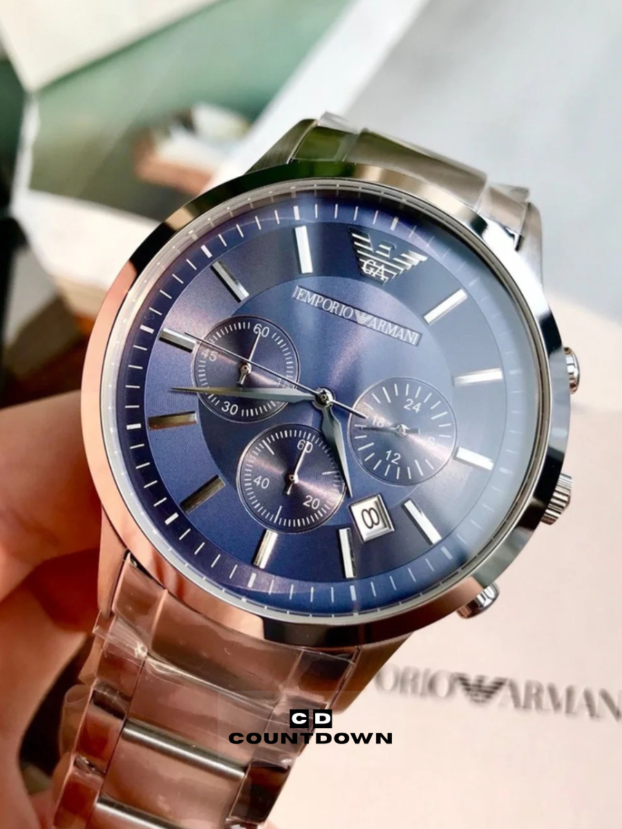 Image00001 Blue Dial Chronograph Watch for Men – Elegant Modern - Image 1