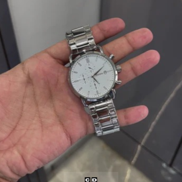 Silver Chronograph Watch for Men – Elegant Stylish