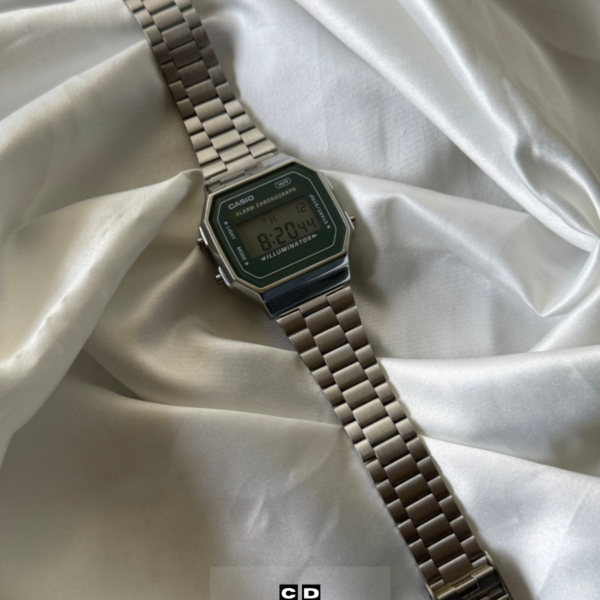Green Dial Retro Digital Watch for Men & Women – Cool Look