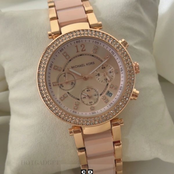 Rose Gold Chronograph Watch for Women – Trendy Elegant