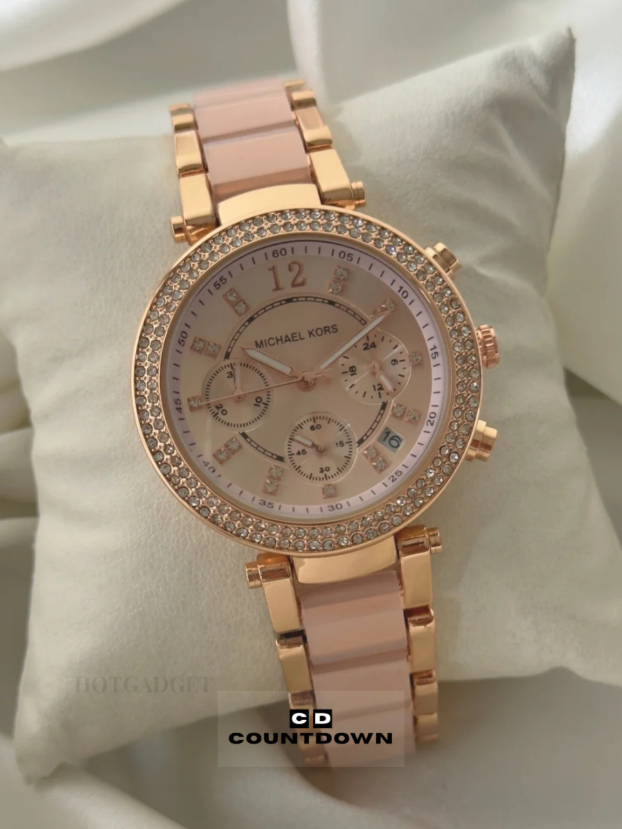 Image00001 Rose Gold Chronograph Watch for Women – Trendy Elegant - Image 1