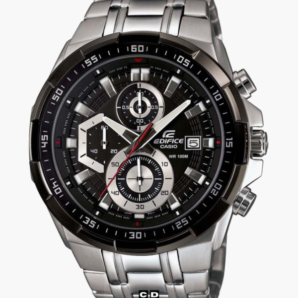 Silver & Black Chronograph Watch for Men – Premium Look