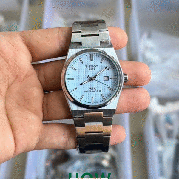 Skyblue Dial Silver Belp Luxurious Prx Watch For Men