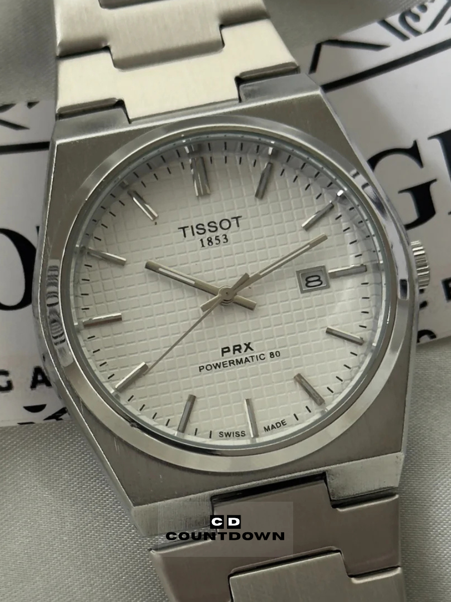 Image00001 White And Silver Stainless Steel Strapes Date Dial Watch For Men - Image 1