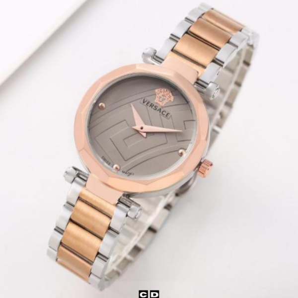 Minimalist Two-Tone Copper White Dial Women's Watch
