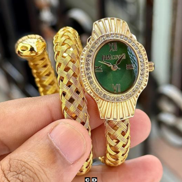 Elegant Snake-Style Silver Case White Dial Women's Watch