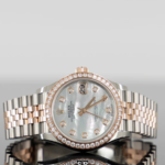 Luxury Two-Tone Copper Grey Dial Automatic-Style Women’s Watch