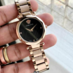 Luxury Greca Pattern Dial Stainless Steel Women's Watch