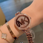 Luxury Two-Tone Copper Green Dial Women’s Watch
