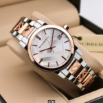 Classic Check Pattern Dial Leather Strap Women's Watch
