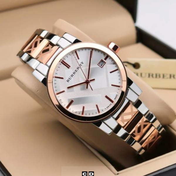 Classic Check Pattern Dial Leather Strap Women's Watch