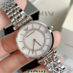 Minimalist Stainless Steel Round Dial Watch