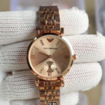 Classic Stainless Steel Black Dial Women’s Watch
