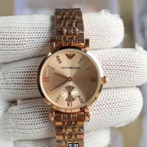 Classic Stainless Steel Black Dial Women’s Watch