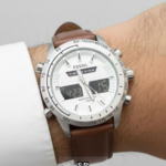 Luxury Black & Brown Dial Leather Chronograph Watch