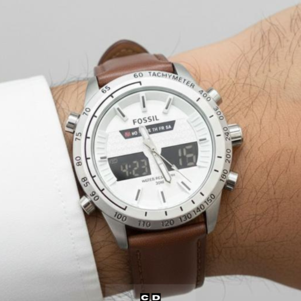 Luxury Black & Brown Dial Leather Chronograph Watch