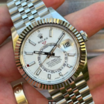 Classic White Dial Automatic Wrist Watch