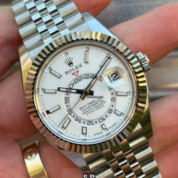 Classic White Dial Automatic Wrist Watch