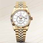 Luxury White Dial Gold-Tone Watch 42mm