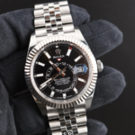 Premium Black Dial Stainless Steel Full Set Watch