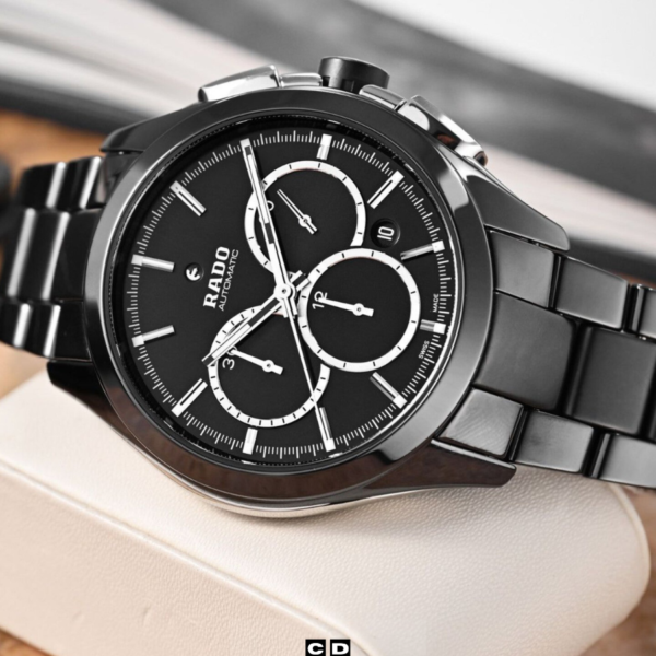 Premium Black Dial Silver-Tone Watch
