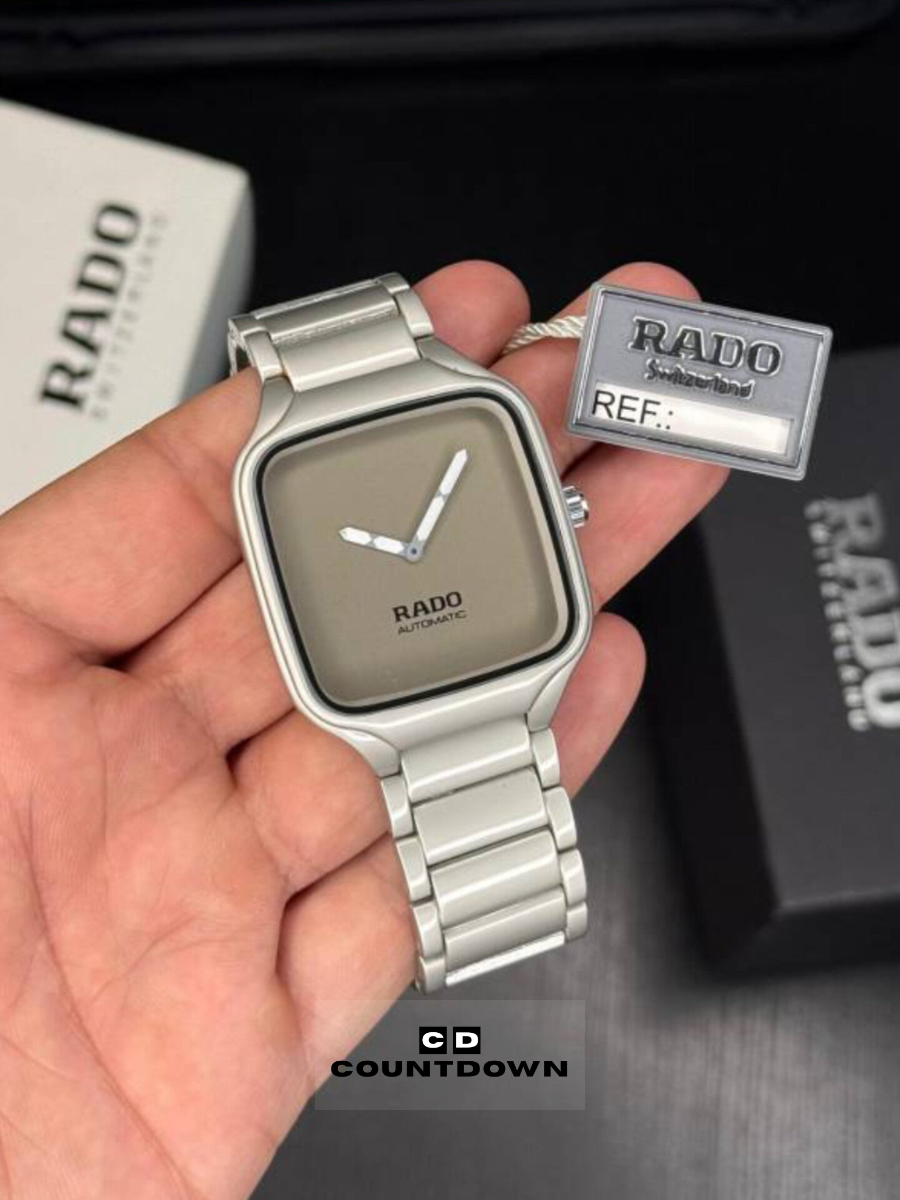 Image00001 Premium Silver Grey Ceramic Timepiece - Image 1